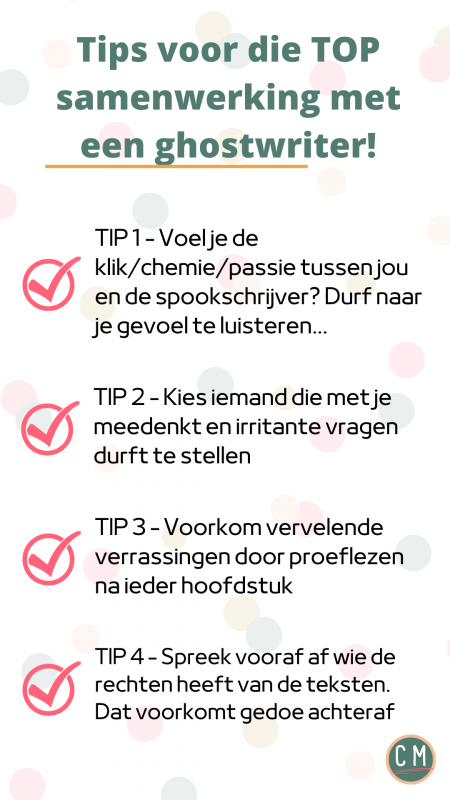 een goede ghostwriter tips